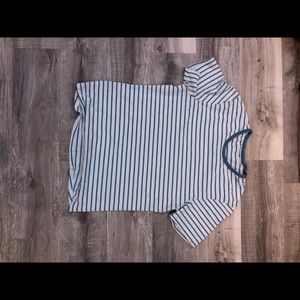 Lulu Lemon striped T (blue/white)